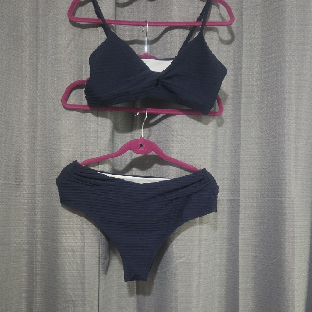Navy Blue Women's Swimwear Set